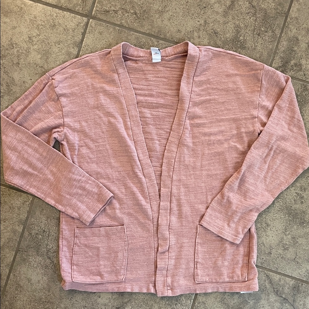 Girl’s pink Open-Front Cardigan Sweater